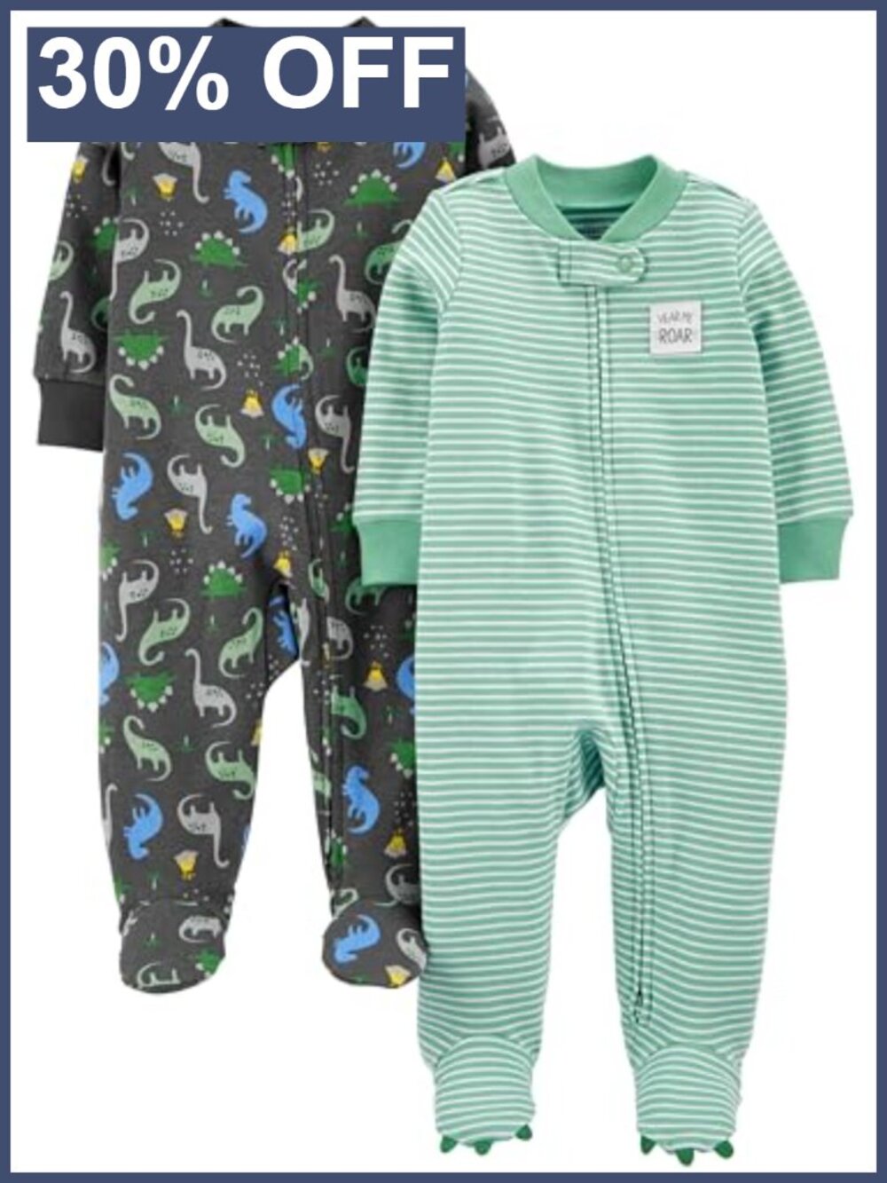Baby Boys 2-Way Zip Thermal Footed Sleep and Play Set